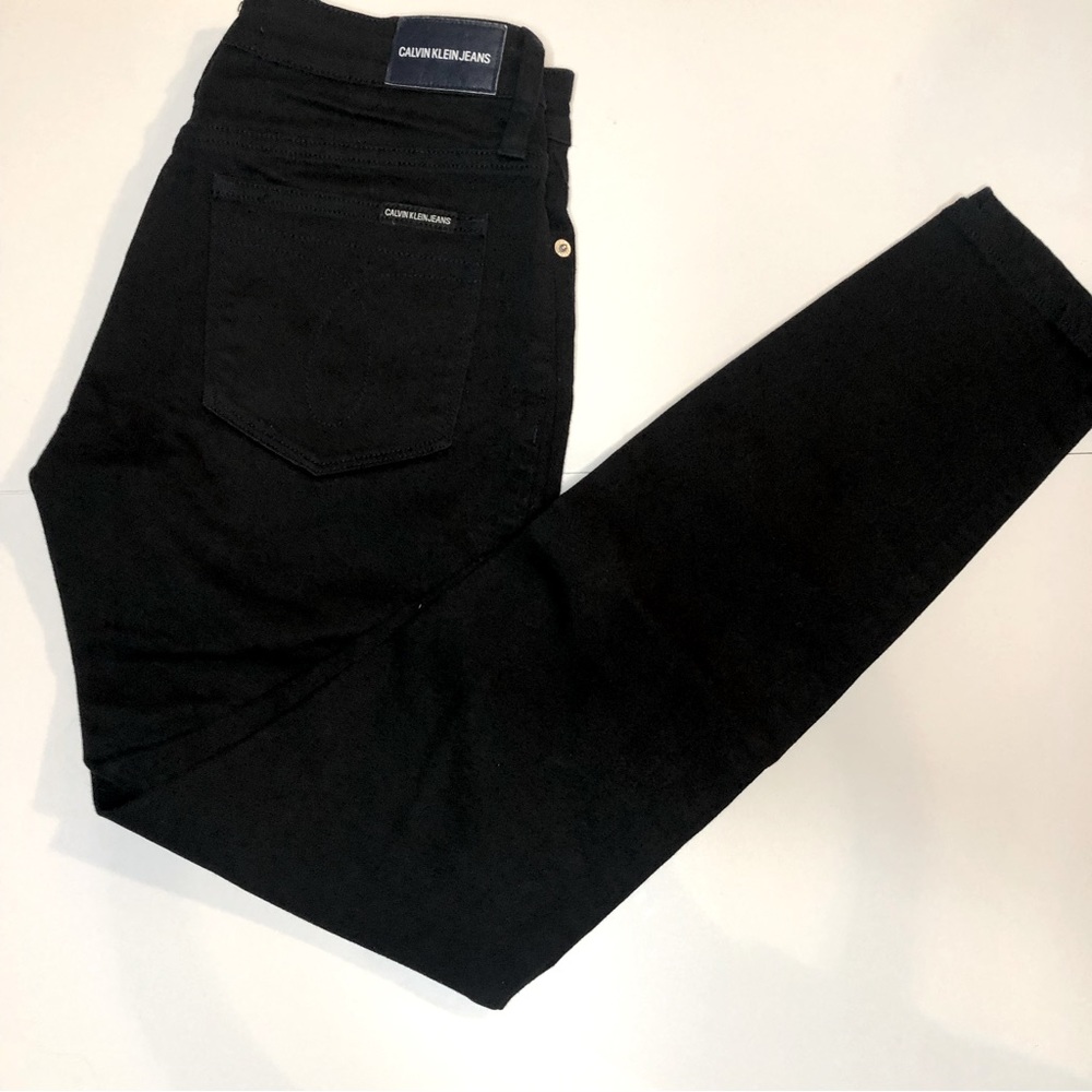 Calvin Klein Black Distressed Skinny Jeans